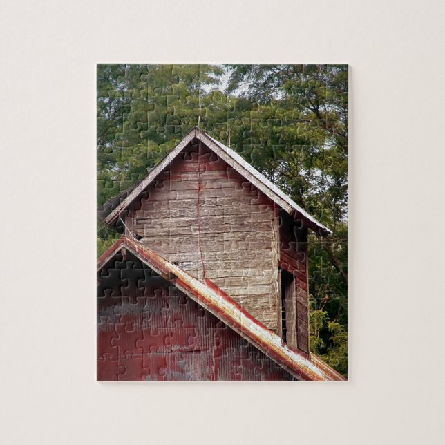 Puzzle Faded Red Barn Cupola (Vertical)