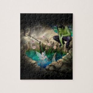Puzzle Faerie in Elven Pond Vignette