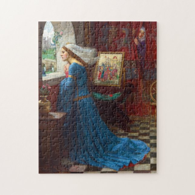 Puzzle Fair Rosamund c. 1916 por John William Waterhouse (Vertical)