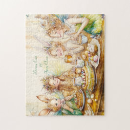 Puzzle Fairy Easter Tea Party Bunny Springtime Fun