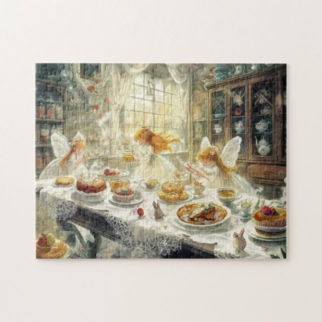 Puzzle Fairy Magic Tea Party Spring Kitchen Baking Time (Horizontal)