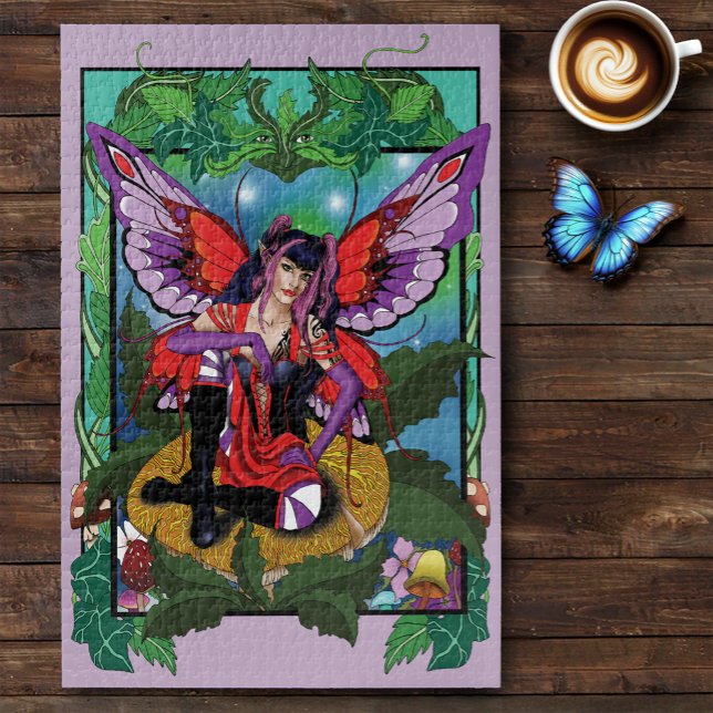 Puzzle Fairy Purple Red Mushroom Gothic (Subido por el creador)