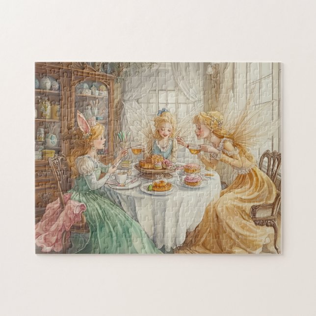 Puzzle Fairy Tea Party Spring Enchanted Sweets Magic (Horizontal)