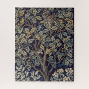 Puzzle Faisán pájaro árbol bosque William Morris