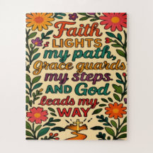 Faith Lights My Path Christian Art - Inspirational