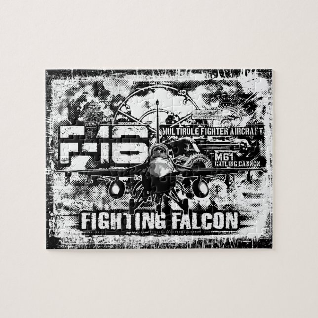 Puzzle Falcon de combate F-16 (Horizontal)