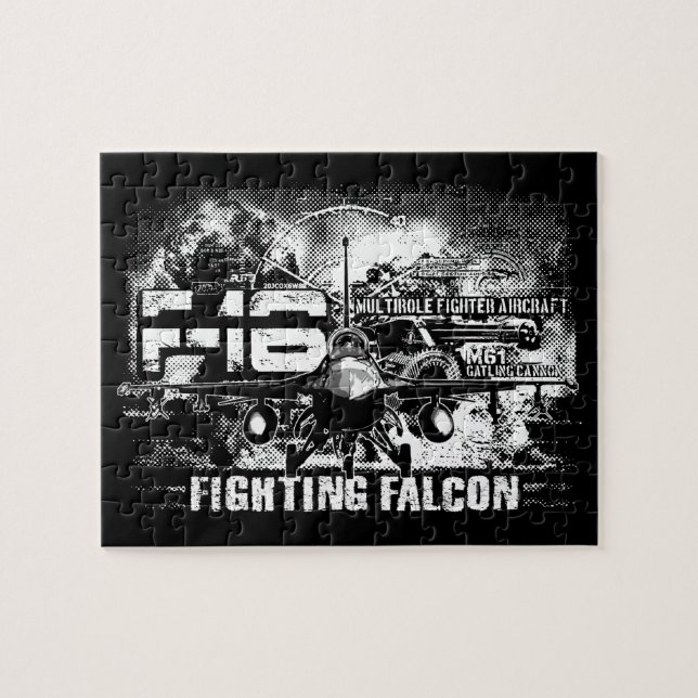 Puzzle Falcon de combate F-16 (Horizontal)