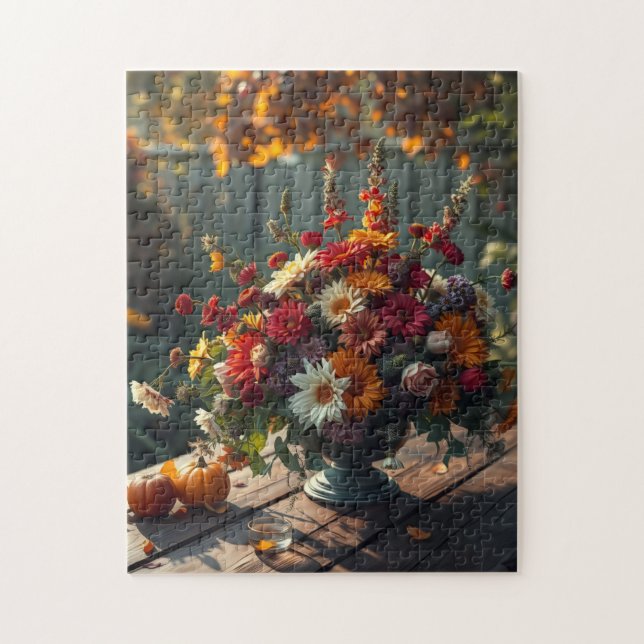 Puzzle Fall flower bouquet (Vertical)