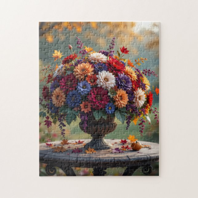 Puzzle Fall flower bouquet (Vertical)