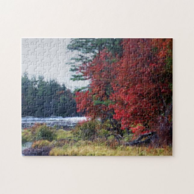 Puzzle Fall Foliage Pintando el arte de la naturaleza (Horizontal)
