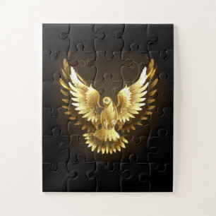 Puzzle Falsa paloma de paz del Relieve metalizado dorado