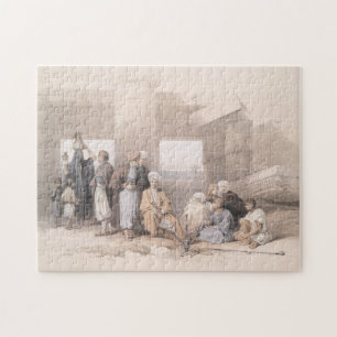 Puzzle Familia beduina en el templo de Amun, Thebes, Egip