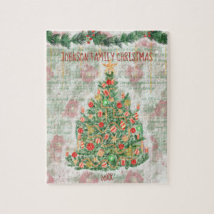 Puzzle Familia de árboles navideños virgen diversión vísp