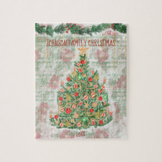 Puzzle Familia de árboles navideños virgen diversión vísp