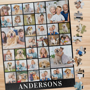 Puzzle Familia de Collages de fotos personalizado 33 16x2