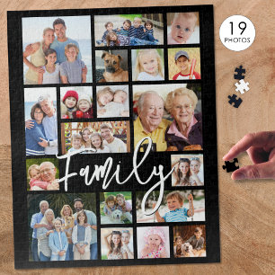 Puzzle FAMILIA de guiones modernos color Personalizado de