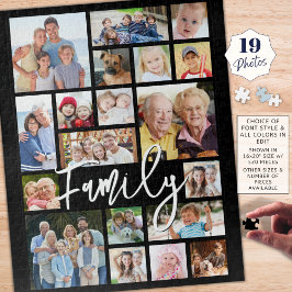 Puzzle FAMILIA de guiones modernos color Personalizado de