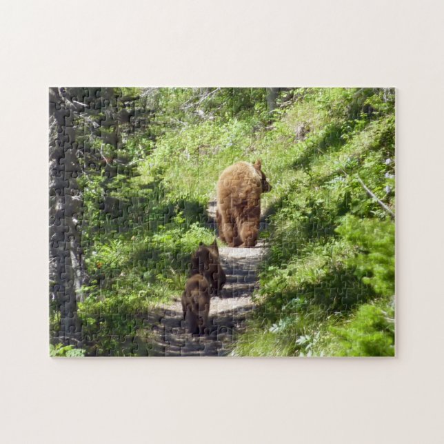 Puzzle Familia de oso marrón (Horizontal)