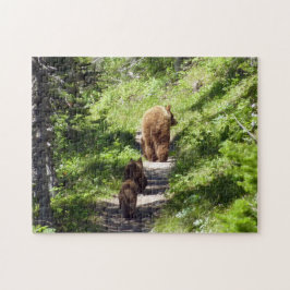 Puzzle Familia de osos pardos