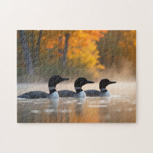 Puzzle Familia de préstamos en otoño