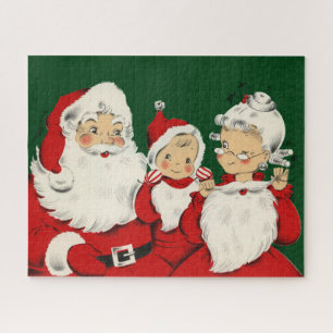 Puzzle Familia de Santa Retro de Mitad de Siglo – Kitsch