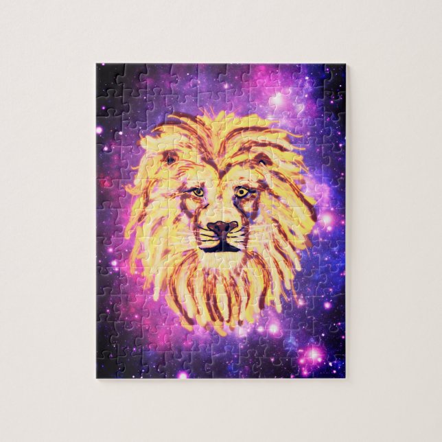 Puzzle Familia Divertida Galaxia León Niños Animales (Vertical)