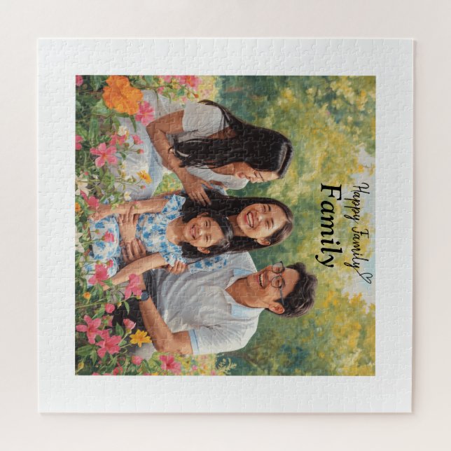 Puzzle Familia Feliz Personalizada  (Horizontal)