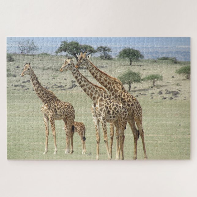 Puzzle familia giraffe (Horizontal)