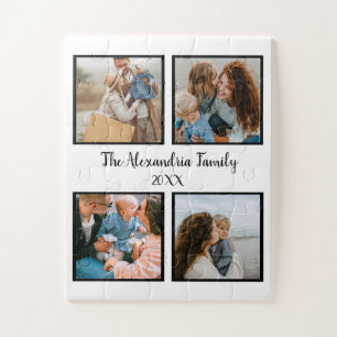 Puzzle Familia personalizada 4 plantilla de collage de fo