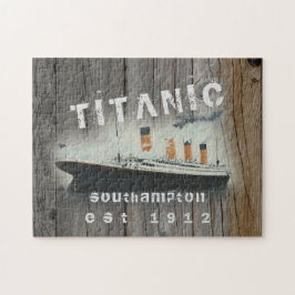 Puzzle Familia personalizado Rustic Driftwood Titanic