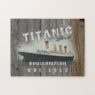 Puzzle Familia personalizado Rustic Driftwood Titanic