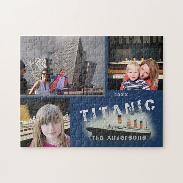 Puzzle Familia Personalizado Titanic Tres Collages de fot (Horizontal)