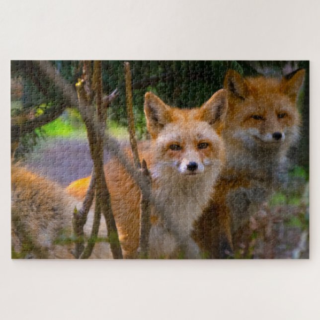 Puzzle Familia Red Fox desafía a los amantes de la natura (Horizontal)