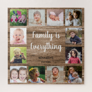 Puzzle Familia Rustic Wood 12 Collages de fotos