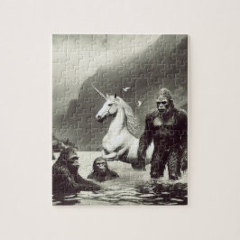 Puzzle Familia Sasquatch y un unicornio