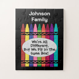 Puzzle Familia Somos todos diferentes pero encajamos en c