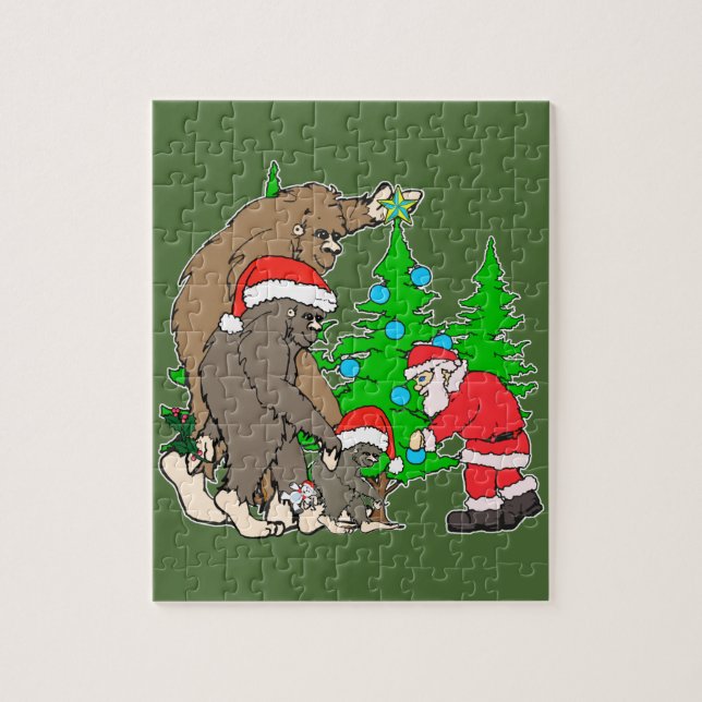 Puzzle Familia y Santa de Bigfoot (Vertical)