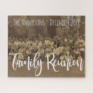 Puzzle Family Reunion Add Name and Date Upload Photo