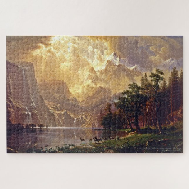 Puzzle Famoso arte Bierstadt Sierra Nevada California EE. (Horizontal)
