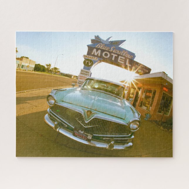 Puzzle Famoso motel Blue Swallow en la Ruta 66 (Horizontal)
