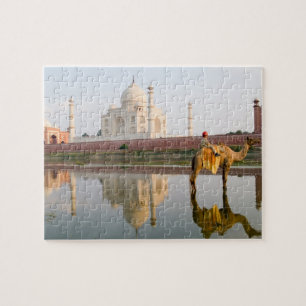 Puzzle Famoso templo mundial Taj Mahal sitio de entierro