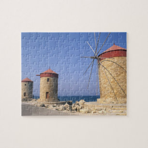 Puzzle Famosos molinos de viento de Rodas Grecia