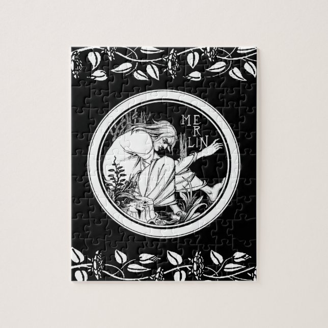 Puzzle Fantasía Art Nouveau de Merlin (Vertical)