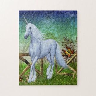 Puzzle Fantasía de caballos en la puerta de madera de Uni