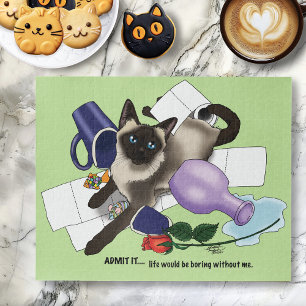 Puzzle Fantasía de la travesía del gato siamés