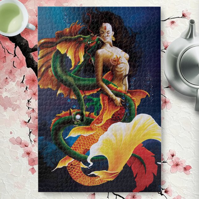Puzzle Fantasía de Mermaid Koi Dragon (Subido por el creador)