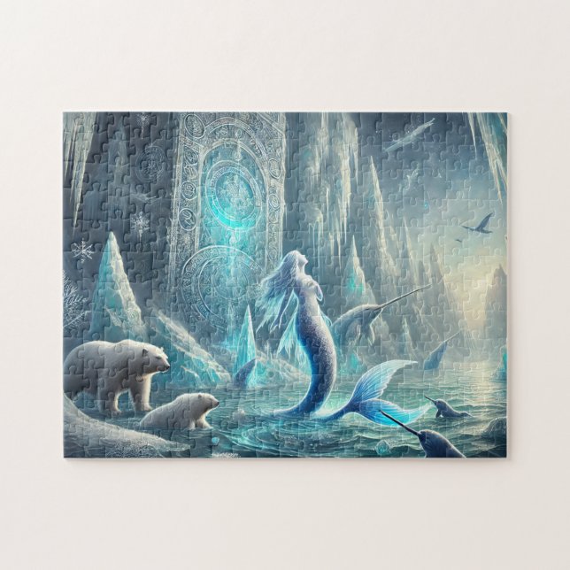 Puzzle Fantasia de Sirena Ártica Escena Polar (Horizontal)