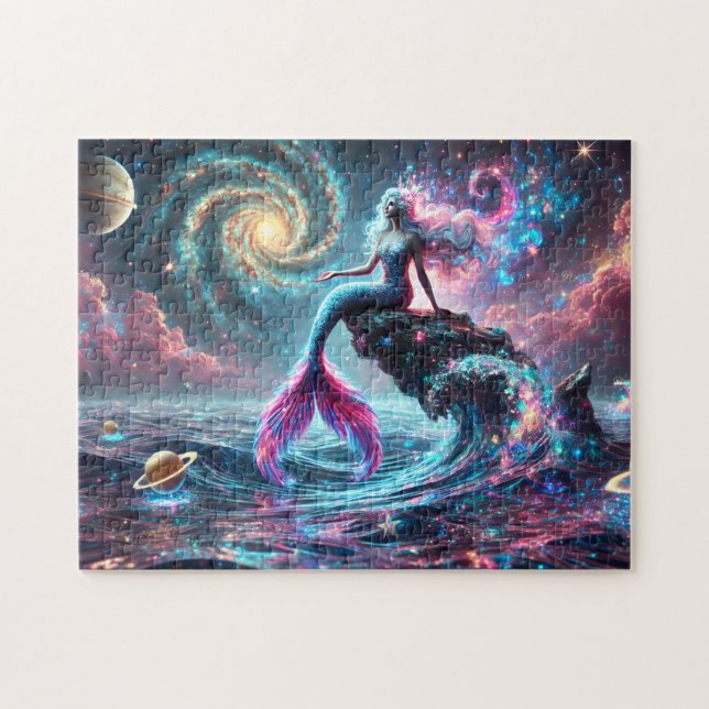 Puzzle Fantasía de Sirena Cósmica Celestial (Horizontal)