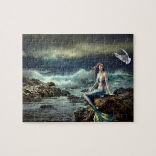 Puzzle Fantasía de sirena Océano paisaje marino Olas Play