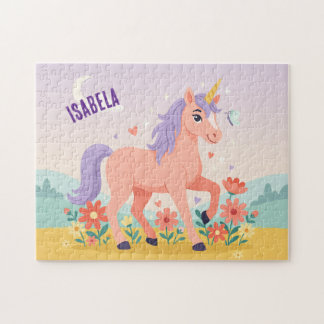 Puzzle Fantasia de Unicornio Mágico Personalizada